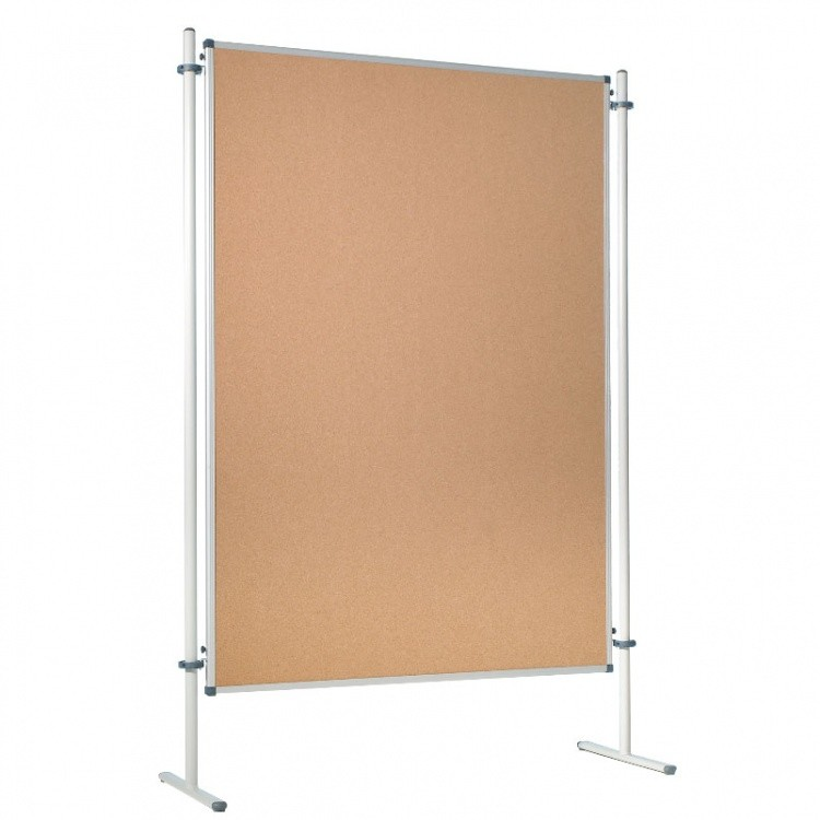 Tableau blanc mobile avec cadre métallique.