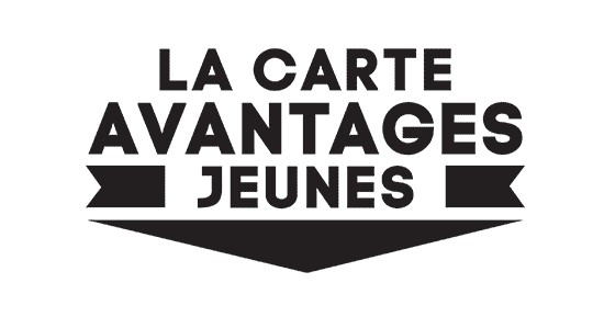 Logo "La Carte Avantages Jeunes" en noir sur fond blanc.