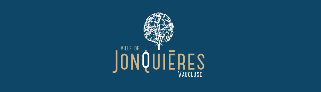 Logo de la ville de Jonquières dans le Vaucluse, représentant un arbre stylisé.